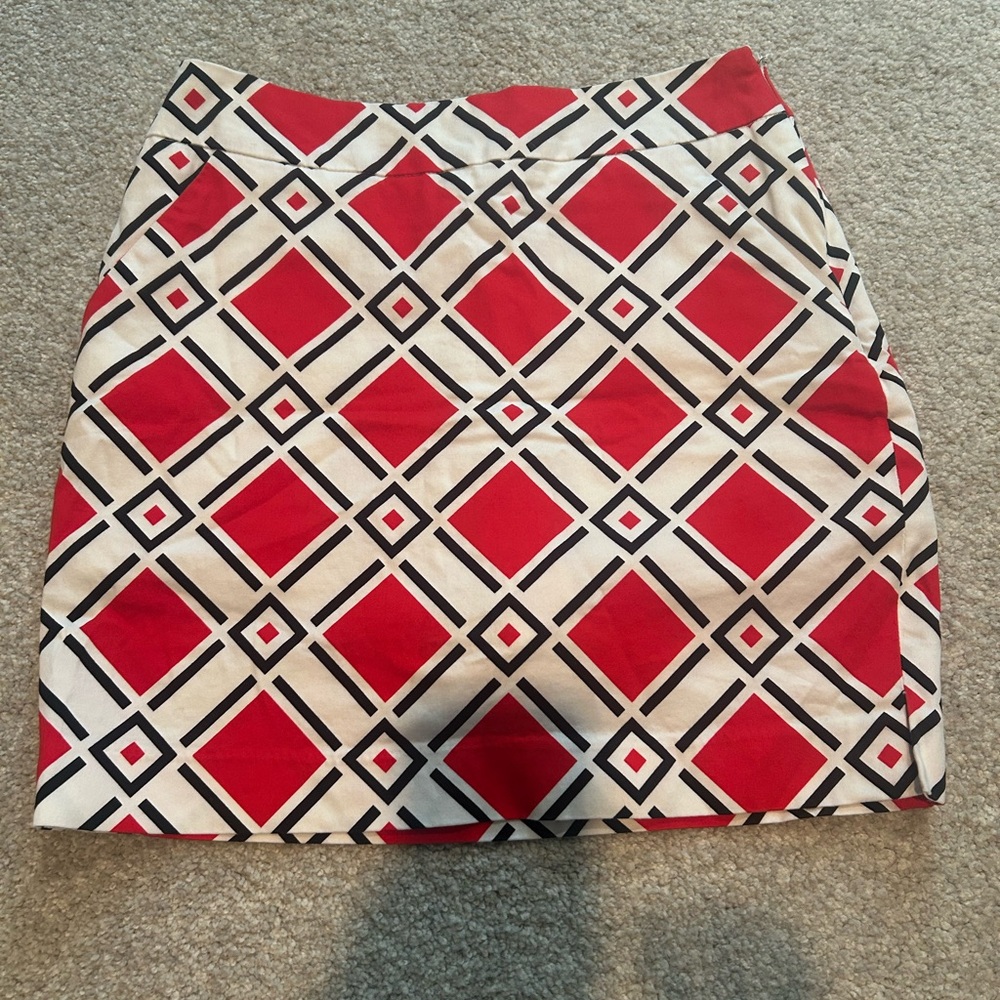 Loudmouth Red and Black Mini Pencil Skirt for Golf or Causal outing